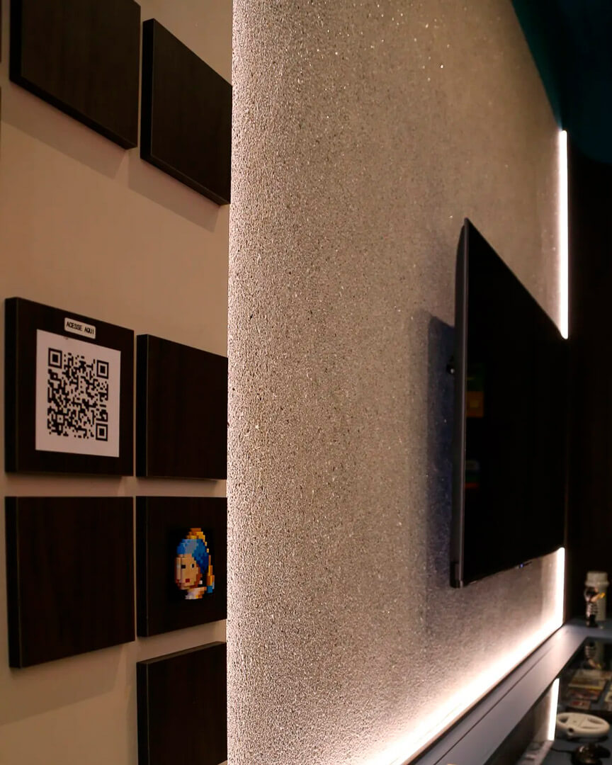 Exemplo de ambiente com Papel de Parede Líquido em Penha de França - São Paulo